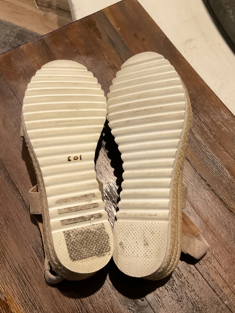 Aquatalia Adelina Espadrille Sandal Tan Suede Size 7 - Picture 6 of 7